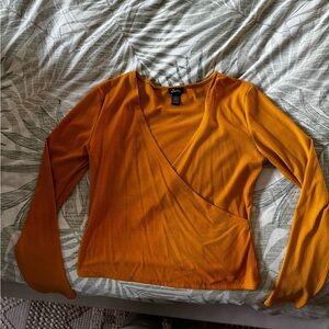 Justify Golden Wrap Blouse